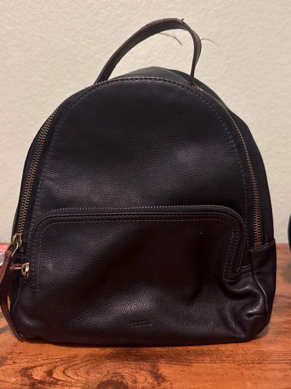 Women's Leather Mini Backpack in Black - Sleek Everyday Carry